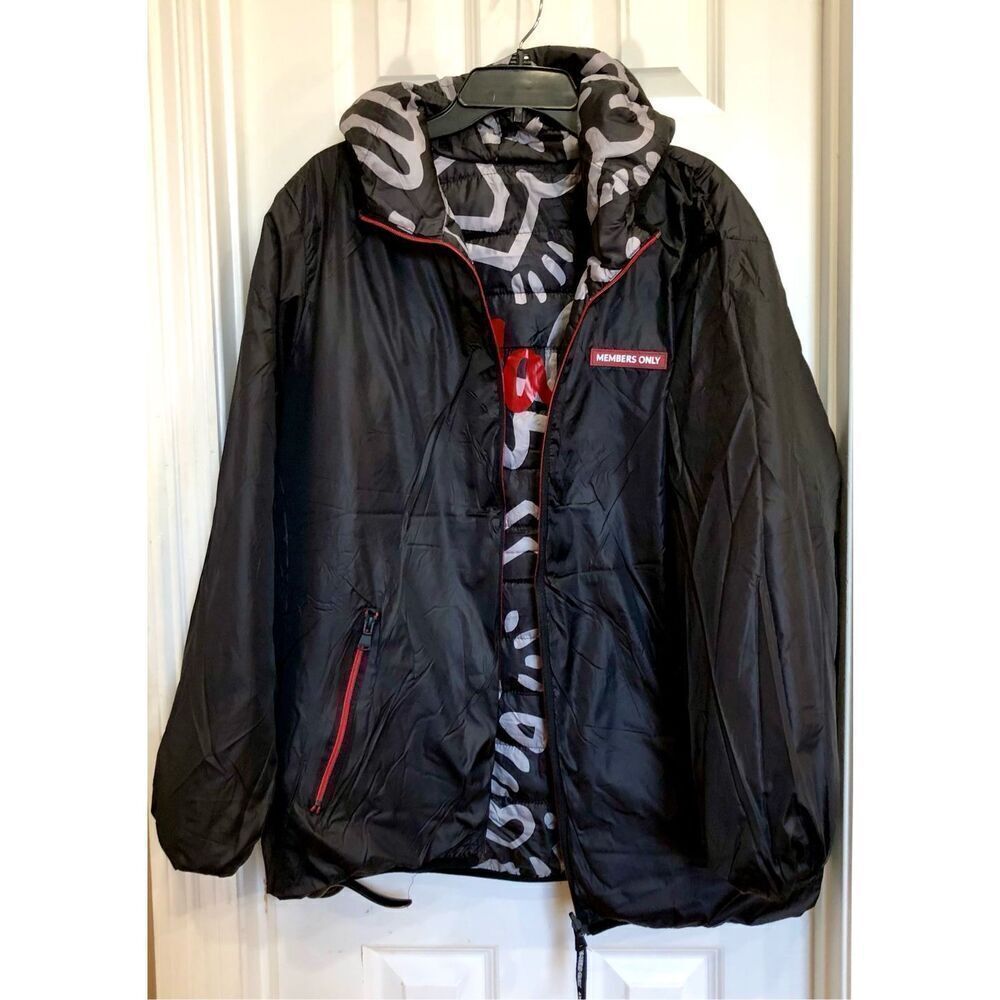 MEMBERS ONLY + KEITH HARANG - M Sz XL -NWT Reversible Puffer Jacket - Picture 10 of 16